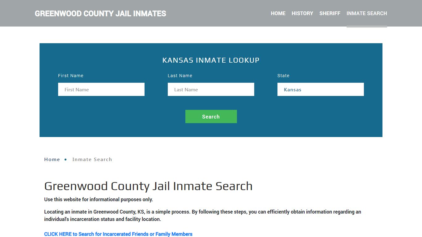 Greenwood County, KS Detainee Lookup